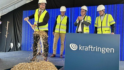 Första spadtaget till Kraftringens nya kraftvärmeverk i Örtofta.