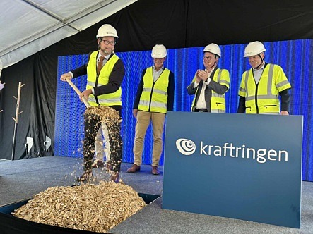 Första spadtaget till Kraftringens nya kraftvärmeverk i Örtofta.