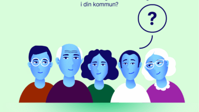 Tecknad bild på personer.