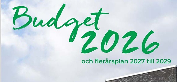 Framsidan av den tryckta versionen av Eslövs kommuns budget 2026.