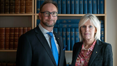 Johan Andersson (S), kommunstyrelsens ordförande, och Eva Hallberg, kommundirektör.