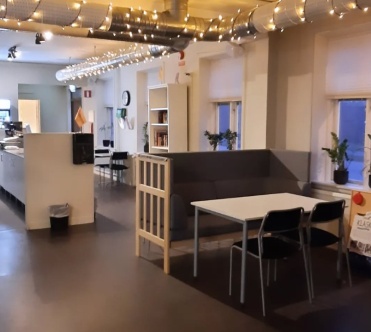 Interiörbild från Gasverkets ungdomsgård.