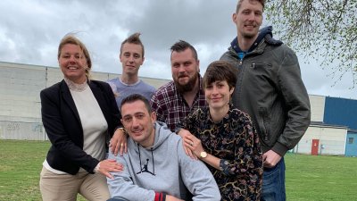 Korab Ferizi, Susanne Persson, Jennifer Gast, Tim Olsson, Joakim Eriksson och Fredrik Nilsson jobbar på Gasverket