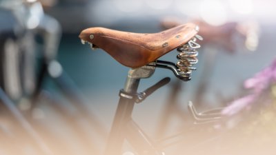 Cykelsadel i närbild