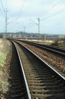 Järnvägsspår i närbild