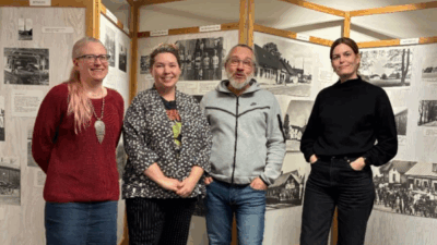 fyra personer från byalaget i marieholm Från vänster: Jessica Abbot, Siri Ekelund, Daniel Gunnarsson och Filippa Goldring