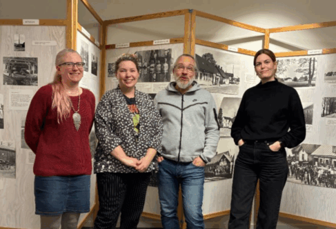 fyra personer från byalaget i marieholm Från vänster: Jessica Abbot, Siri Ekelund, Daniel Gunnarsson och Filippa Goldring